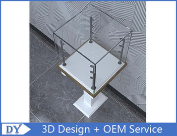 3D 디자인 현대 목재 템퍼드 글래스 보석 디스플레이 케이스 쇼핑몰
