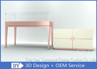 S/S + MDF + 유리 + 빛 금 보석 전시실 인테리어 3D 디자인
