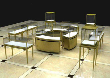 현대 럭셔리 스테인 스틸 보석 상점 디스플레이 카운터 직사각형 사각형 모양